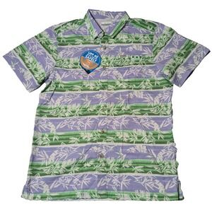 COLUMBIA PFG OMNI-WICK Men Small Blue Multi Super Slack Tide Camp Shirt NEW